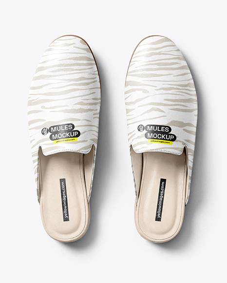 Pair of Mules Shoes Mockup - Mockups