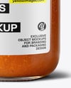 Glass Jar with Lobster Bisque Mockup