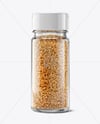 Glass Jar with Smoked Sea Salt Mockup