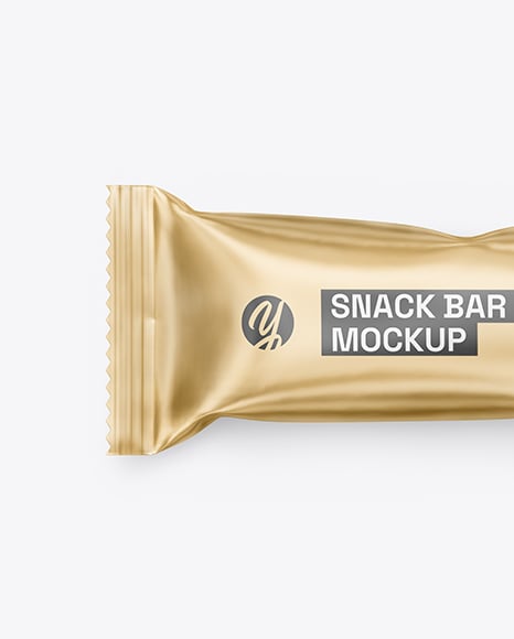 Matte Metallic Snack Package Mockup