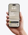 iPhone 17 Air Light Gold in a Hand Mockup
