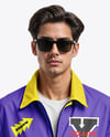 Young Man Wearing Harrington Jacket and Jeans Mockup
