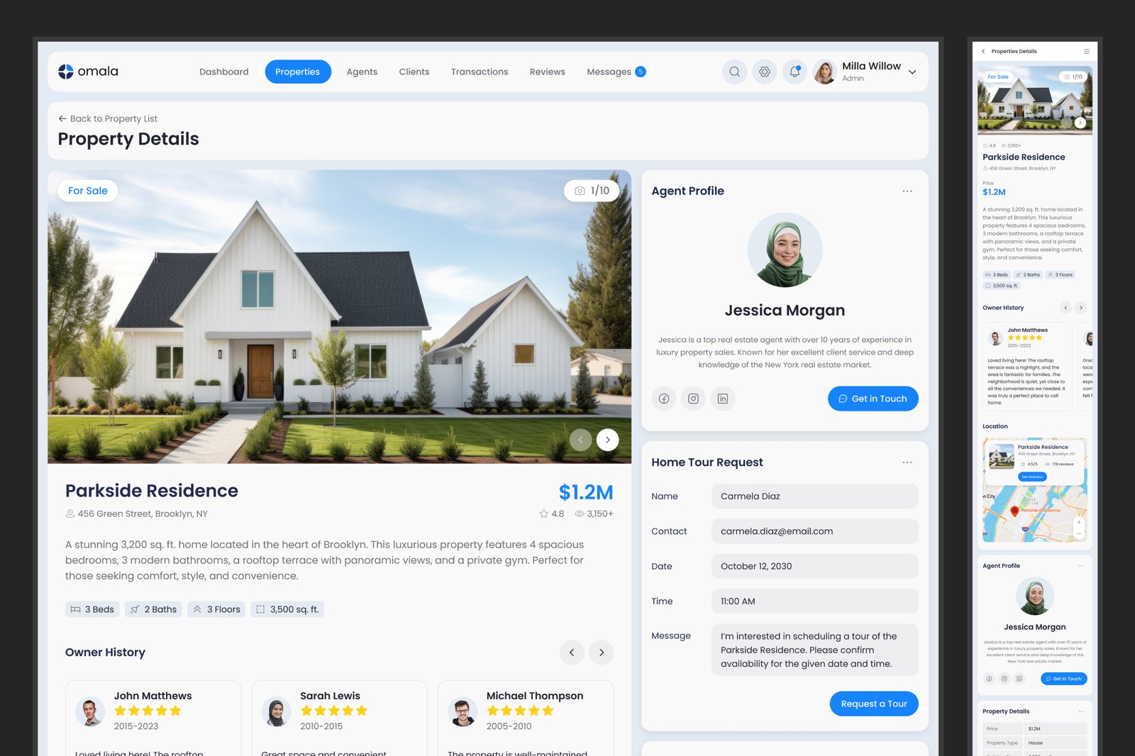 Omala - Real Estate Management Dashboard