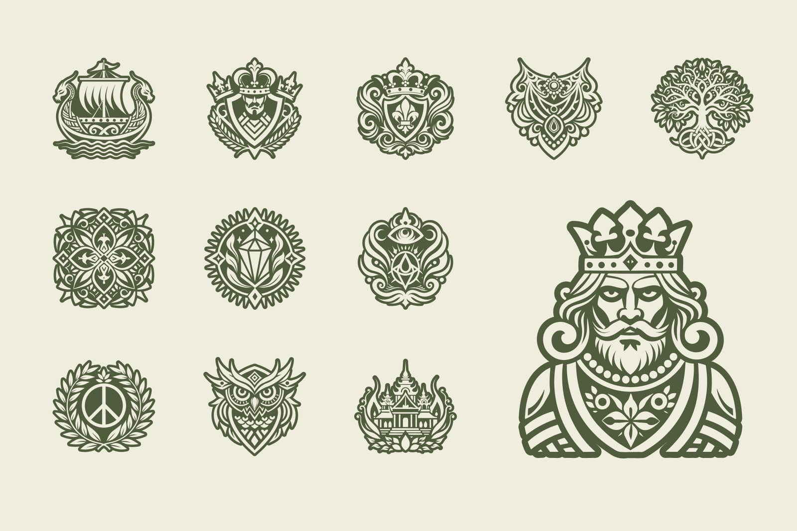 Royal Symbols Icon Set