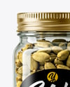 Glass Jar with Cardamom Pods Mockup