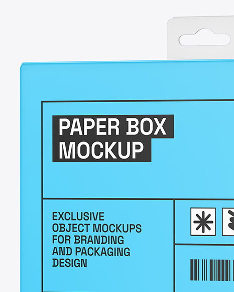 Matte Paper Box w/ Hang Tab Mockup