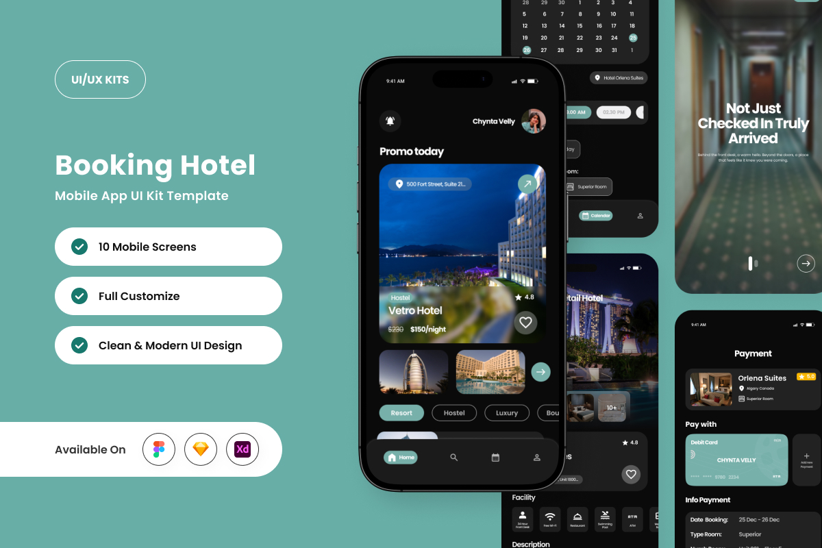 Clevia – Hotel Booking App Design Template