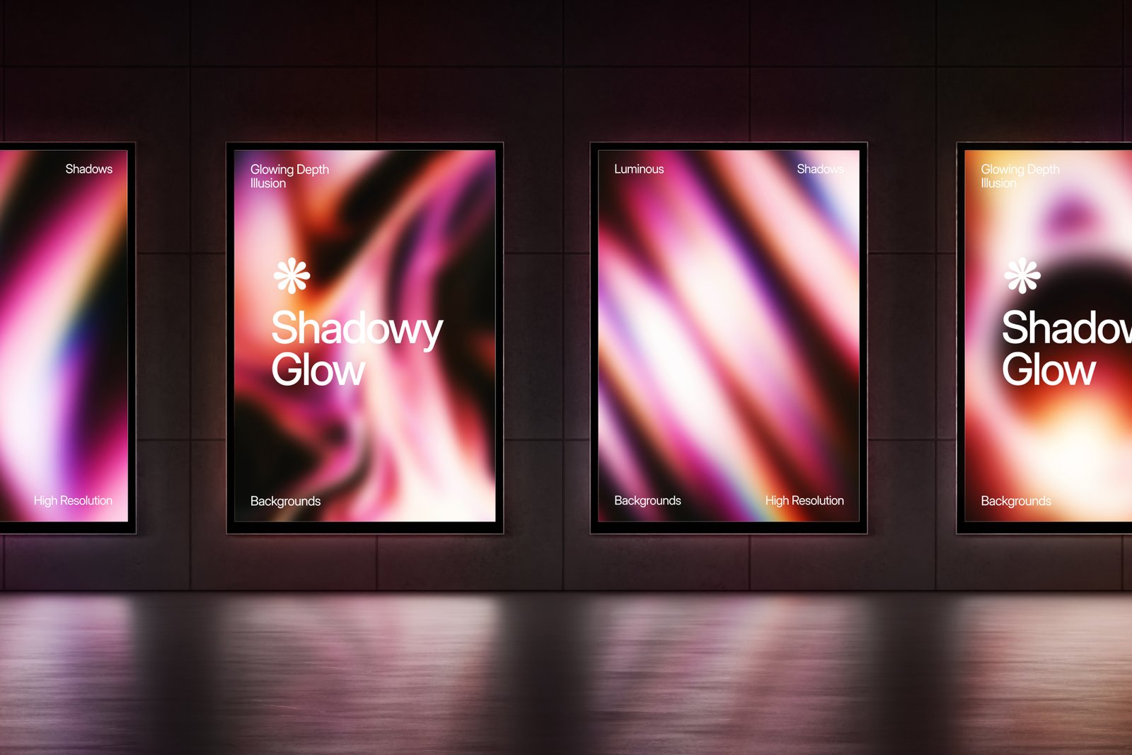Shadowy Glow Background Set