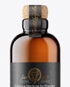 Amber Bottle with Cork Mockup