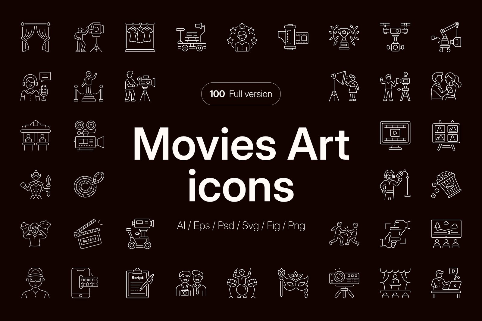 Movie Icon Art Set