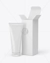 Opened Box With Cosmetic Tube Mockup