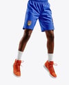 Woman Wearing Full Basketball Uniform and Holding Ball Mockup