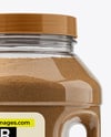 Clear Plastic Jar with Grounded Coriander Mockup