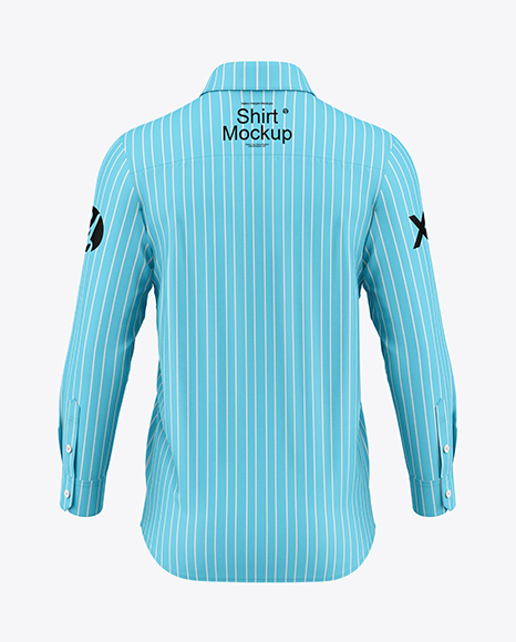 Men's Long Sleeve Shirt Mockup - Back View - Closure