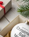 Glossy Christmas Ball in a Box Mockup