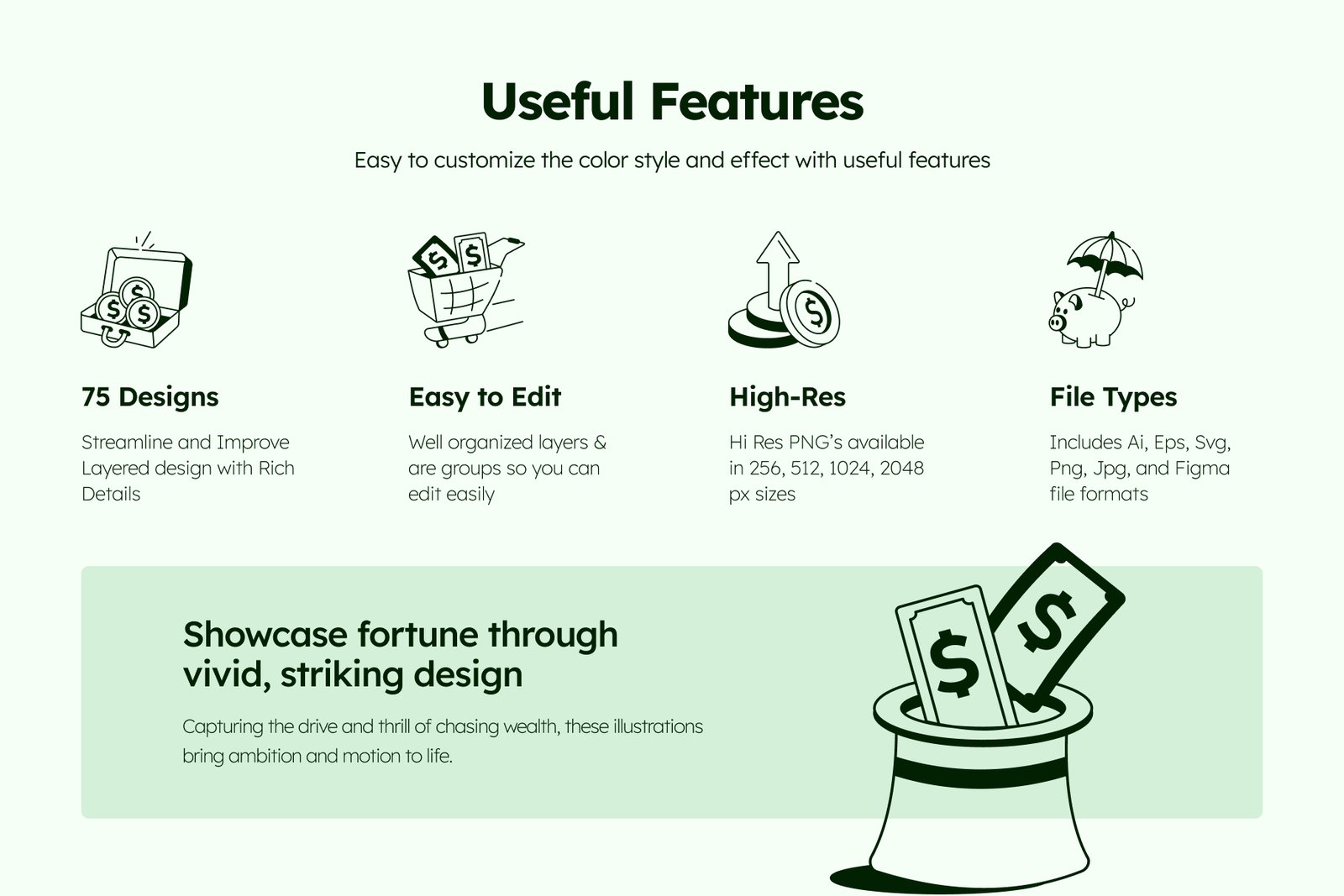 Money Drawing Illustration Set