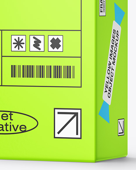Glossy Paper Box w/ Hang Tab Mockup