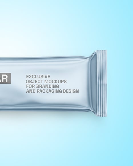 Matte Metallic Snack Package Mockup