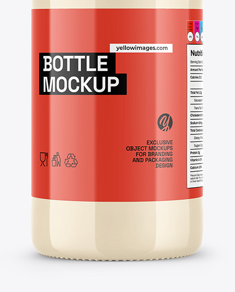 Glossy Bottle Mockup