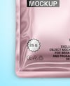 Glossy Metallic Sachet Mockup