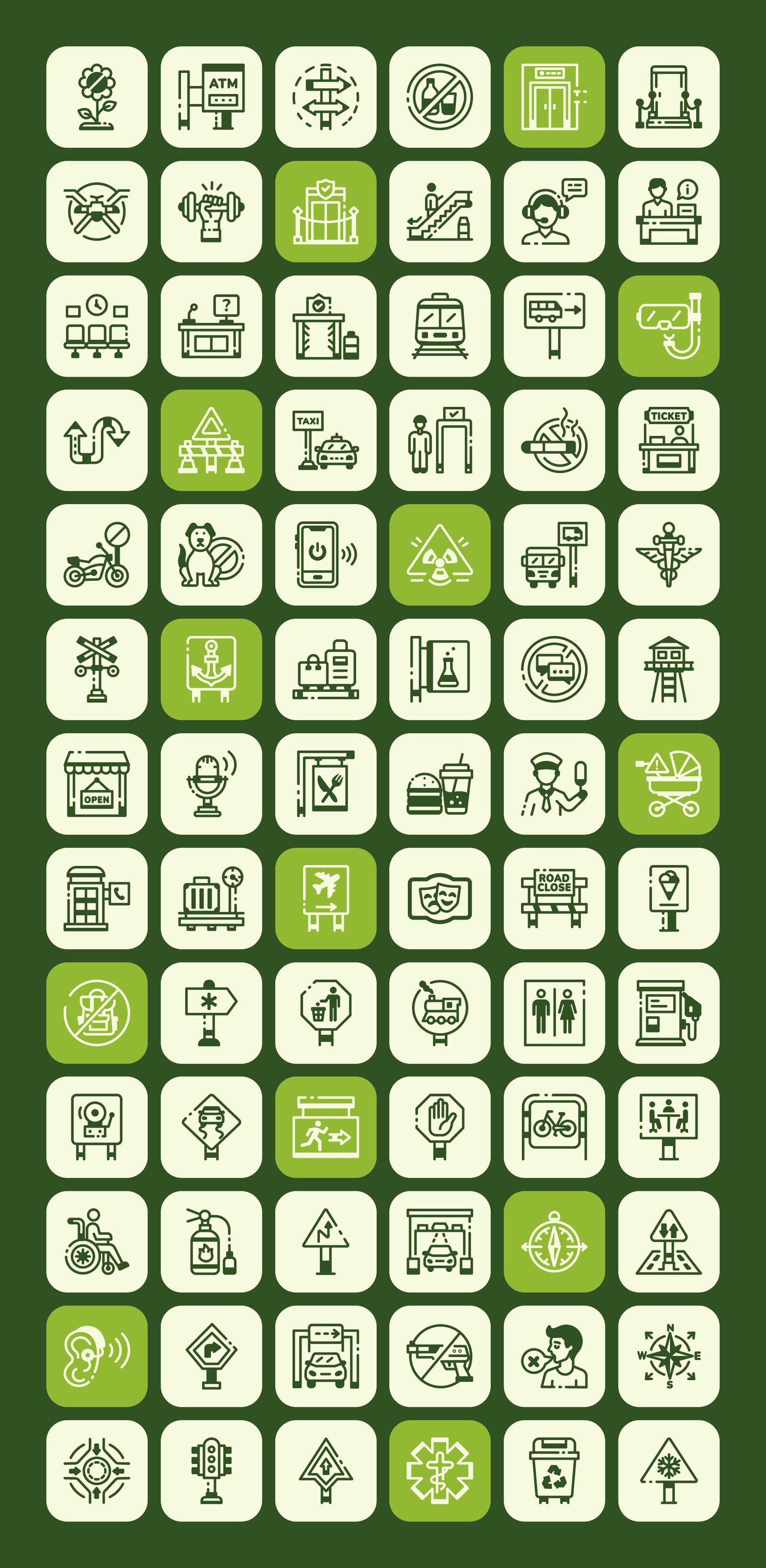Wayfinding and Guidance Icons