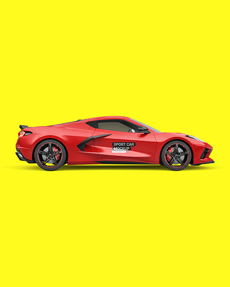 Sport Car Mockup - Side View