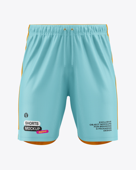Soccer Shorts Mockup - Front View - Men+S+Football+Jersey+Mockup+Front+View+In+Apparel+Mockups+On+Yellow+Images+Object+Mockups