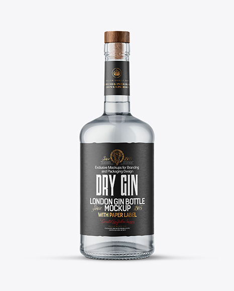 Dry Gin Bottle Mockup