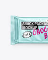 Glossy Metallic Snack Package Mockup