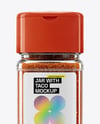 Square Glass Jar with Taco Seasoning Mockup