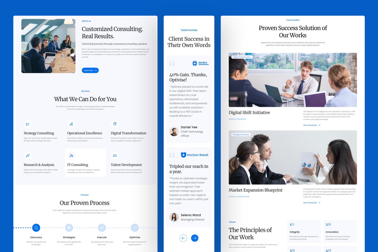 Optivise - Business Consulting Website