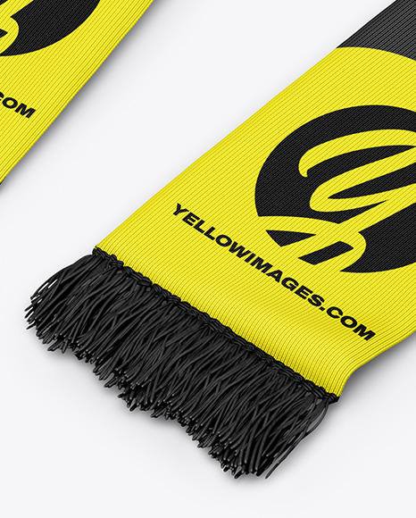 Fan Scarf Mockup - Half Side View