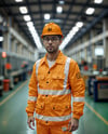 Man Wearing a Working Overalls Mockup