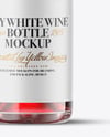Clear Glass Red Wine Bottle Mockup
