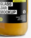 Glass Jar with Chicken Bone Broth Mockup