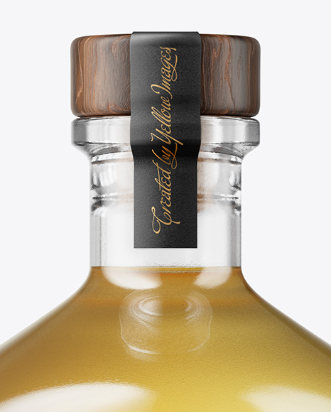 Golden Tequila Bottle Mockup