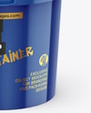 Glossy Plastic Bucket with Handle Mockup