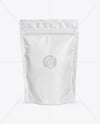 Matte Plastic Stand-up Pouch with Powder Scoop Mockup