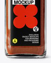 Square Glass Jar with Smoked Paprika Mockup