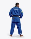 Black Man Wearing a Jiu Jitsu Gi Uniform Mockup