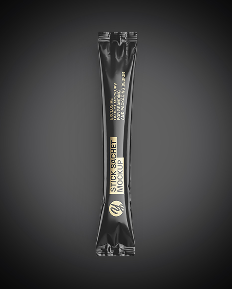 Glossy Stick Sachet Mockup