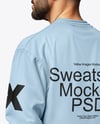 Man Wearing a Sweatshirt and Pants Mockup
