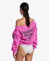 Young Woman Wearing a Sweatshirt Mockup