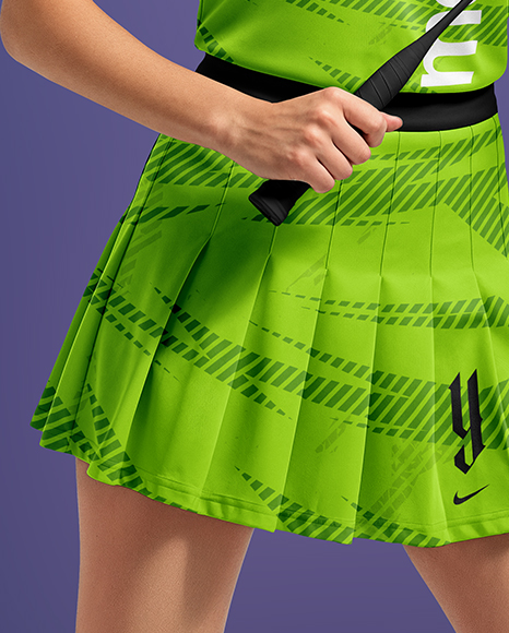 Woman Wearing Badminton Uniform Mockup