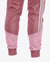 Heather Men’s Pants Mockup - Back Half Side View