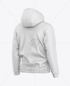 Men's Hoodie Mockup - Back Half Side View