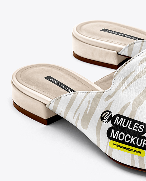 Pair of Mules Shoes Mockup