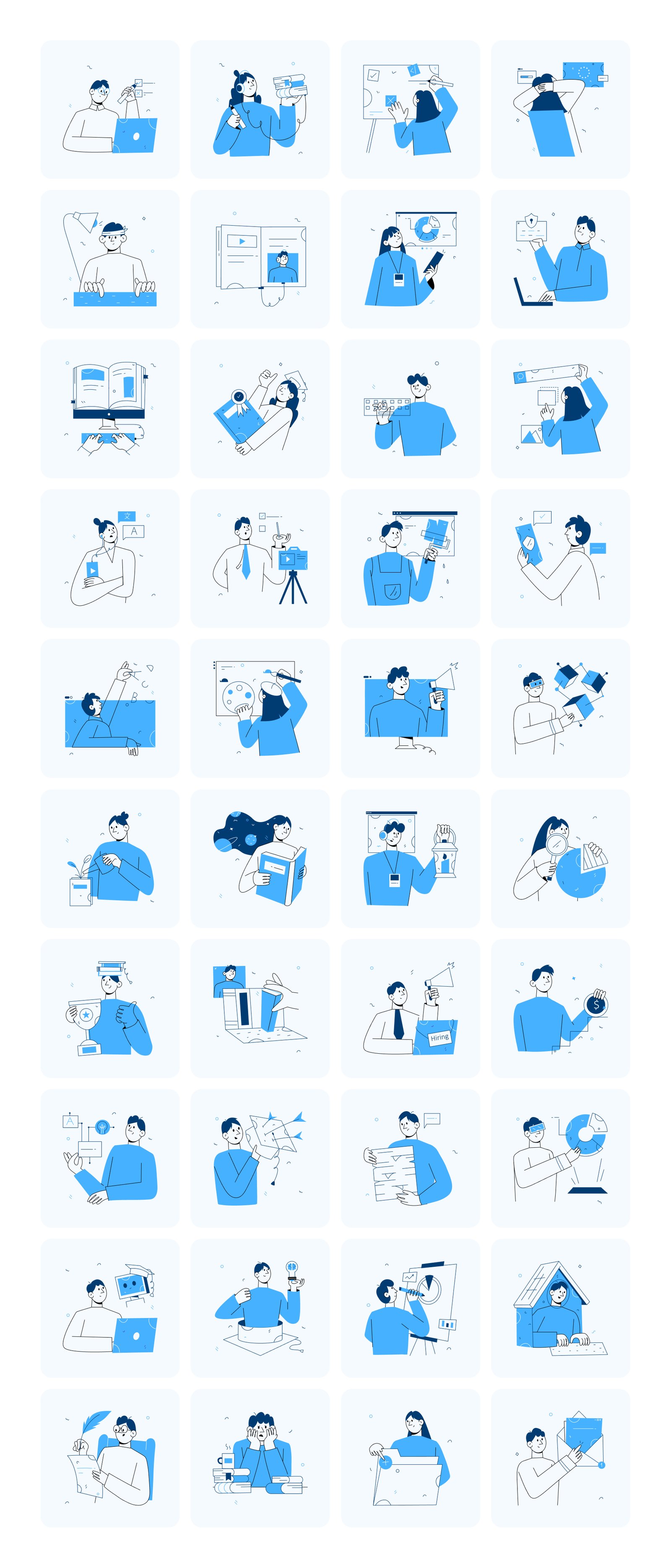Tech and Business Illustration Set