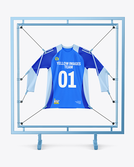 Training Jersey Hanging on a Hooked Frame Mockup