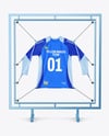 Training Jersey Hanging on a Hooked Frame Mockup